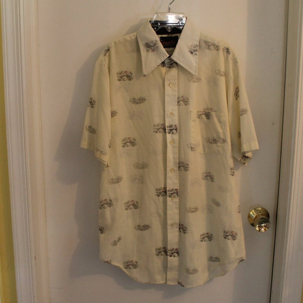 Vintage Leisure Shirt for dress and sport-short sleeve